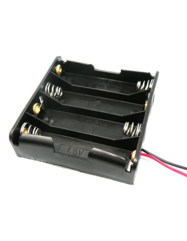 4xR6 "AA" FLACHER BATTERIENHALTER MIT KABEL