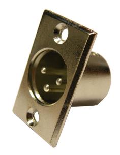 XLR 3P CHASSIS BASE MACHO