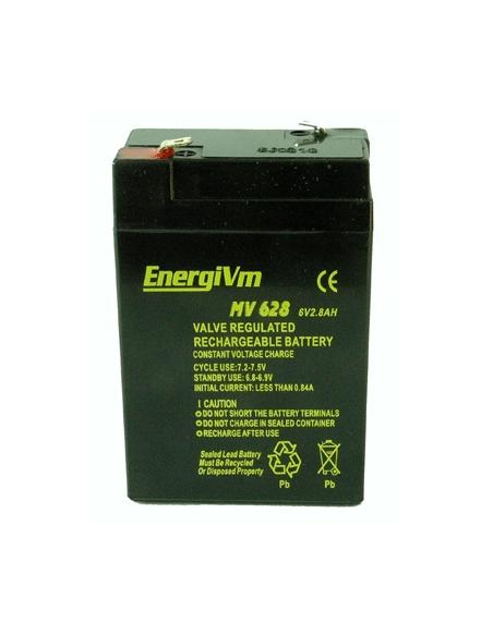 BATERIA DE CHUMBO 6V 2.8A 66x34x100mm 0.59Kg