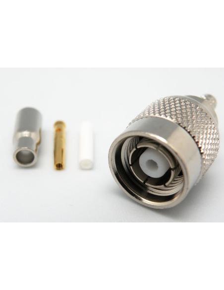 CONNECTEUR MÂLE À SERTISSAGE INVERSÉ TNC RG-174