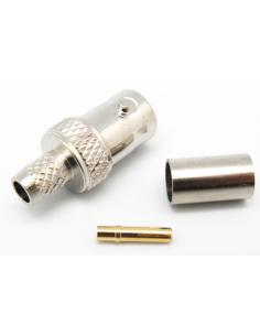 CONECTOR DE CRIMPADURA FÊMEA BNC RG-59