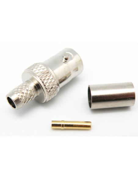 CONNECTEUR À SERTISSAGE FEMELLE BNC RG-59