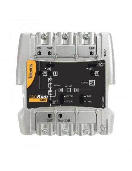 CENTRAL AMPLIFICADORA 36dB 3e/1s FM-V-U 562522 LTE