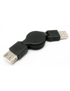 CONEXION USB A MACHO - A HEMBRA EXTENSIBLE 0,8m