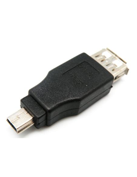 ADAPTADOR USB A HEMBRA - 5P MINI USB B MACHO