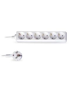 BASE MULTIPLE 6 TOMAS CON CABLE 1,5m 250V 16A