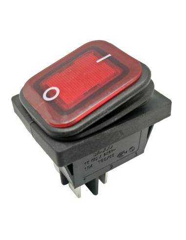 WASSERDICHTER LEUCHTENDER EIN-AUS-SCHALTER 10A 250V ROT