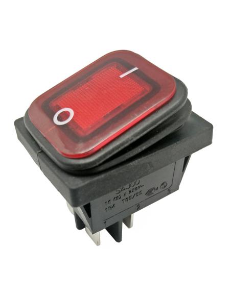 WASSERDICHTER LEUCHTENDER EIN-AUS-SCHALTER 10A 250V ROT