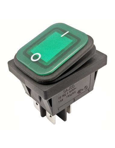 WASSERDICHTER LEUCHTENDER EIN-AUS-SCHALTER 10A 250V GRÜN