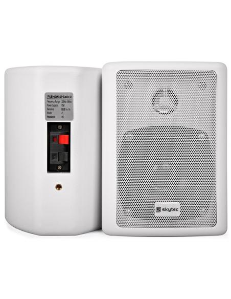 PAR DE COLUNAS BRANCAS DE 40W DE 6" DE 2 VIAS