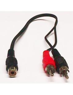 CONEXION 1 RCA HEMBRA - 2 x RCA MACHO 0,3m 0684