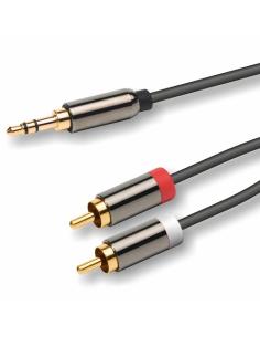 CONEXION JACK 3,5 ESTEREO MACHO-2 x RCA MACHO 1,5m