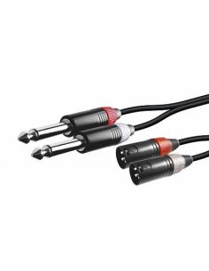 CONEXION 2 x JACK 6,3 MONO - 2 x XLR MACHO 2m