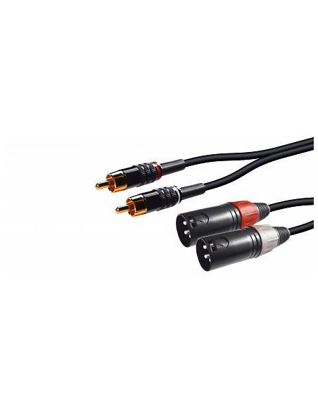 CONEXION 2 x RCA MACHO - 2 x XLR MACHO 2m