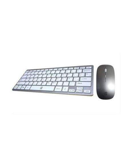 PRIMUX C100 SLIM USB-TASTATUR UND MAUS WEISS/SILBER