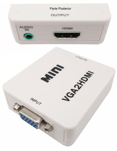 CONVERTIDOR VGA+AUDIO A HDMI 1080p ALIMENTADO USB