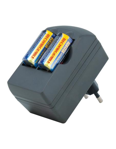 CHARGEUR DE PILES CR123 + 2 PILES