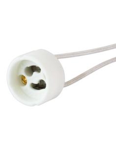 PORTALAMPARAS GU10/GZ10 CABLE FIBRA VIDRIO 15cm