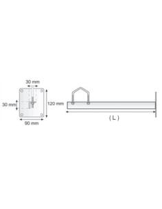 GARRA 4 TIRAFONDOS ANGULO "L" 20cm