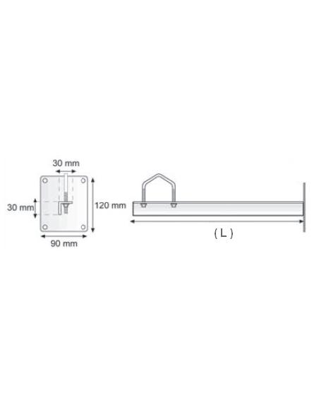 PARAFUSOS LAG DA GARRA 4 ÂNGULO "L" 20cm