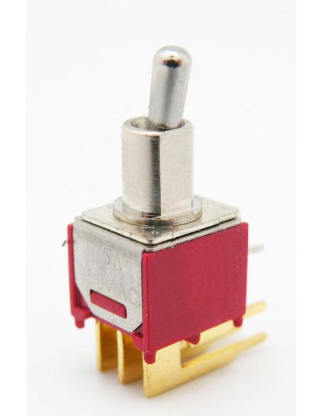 INTERRUPTOR MINI 6P DPDT LIGADO E LIGADO COM ALAVANCA C.I ANGULAR