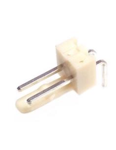 CONECTOR POSTE MACHO ACODADO 2 PINES 2,54mm