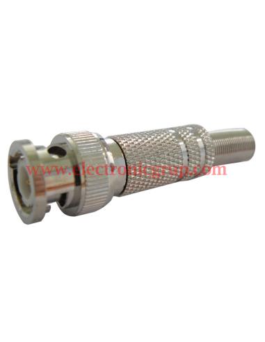 CONECTOR BNC PARAFUSO MACHO METÁLICO RG-58/RG-59