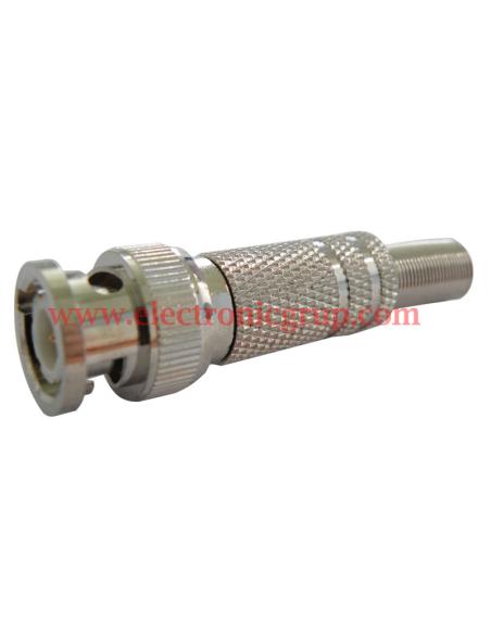 CONECTOR BNC PARAFUSO MACHO METÁLICO RG-58/RG-59