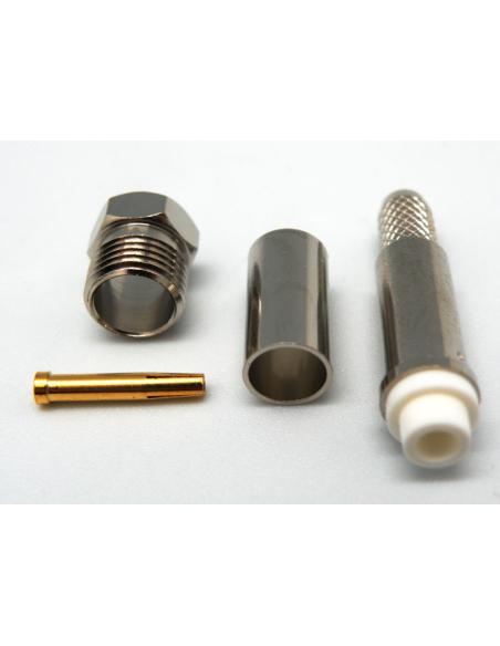 CONECTOR DE CRIMPAGEM FÊMEA FME RG-58