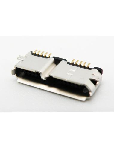CONECTOR FÊMEA MICRO USB 3.0 10 PINOS SMD