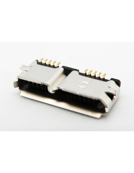 CONECTOR FÊMEA MICRO USB 3.0 10 PINOS SMD
