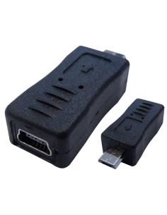 ADAPTADOR MINI USB FÊMEA PARA MICRO USB MACHO