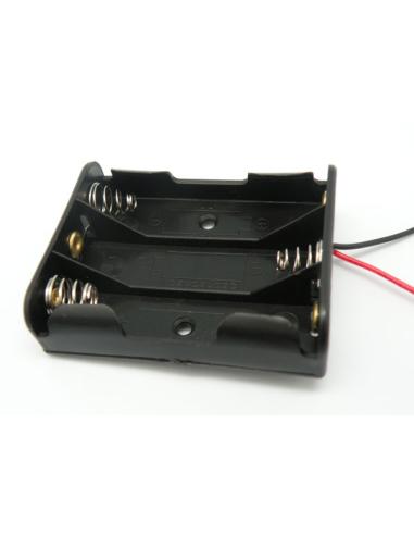 3xR6 "AA" FLACHER AKKUHALTER MIT KABEL