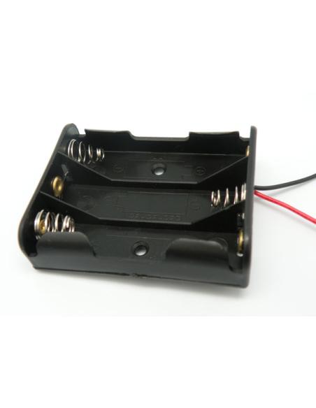 3xR6 "AA" FLACHER AKKUHALTER MIT KABEL