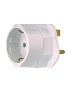 ADAPTADOR CLAVIJA INGLESA A HEMBRA SCHUKO 250V 16A