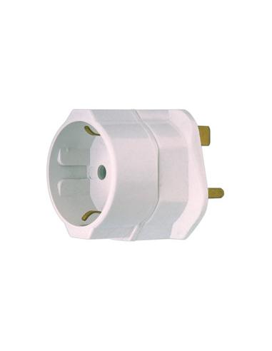 ENGLISCHER STECKER AUF WEIBLICHER SCHUKO-ADAPTER 250V 16A