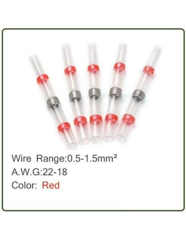 ÉPISSAGE RÉTRACTABLE AVEC ÉTAIN 0,5-1,0 MM² ROUGE