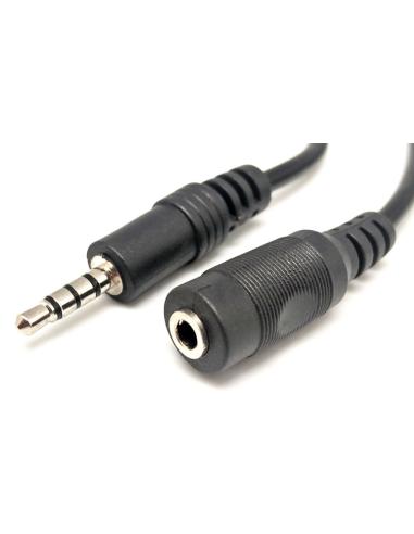 CONEXION JACK 3,5mm 4 CONTACTOS MACHO-HEMBRA 1,5m