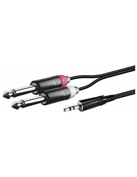 CONEXION JACK 3,5 M ST / 2 JACK 6,3 M MONO 1,5m