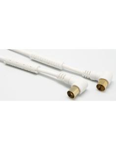 CONEXION ANTENA TV MACHO-HEMBRA ACODADA 3m BLANCA