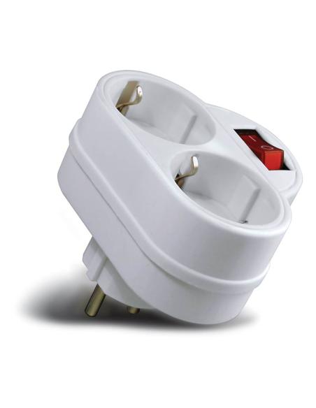 SCHUKO DOPPELDIEB MIT SCHALTER 16A/250V