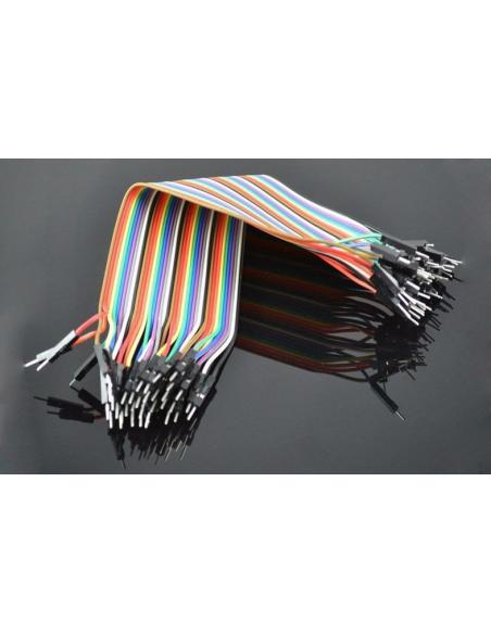 40 KABEL, 20 cm, 2,54 mm MÄNNLICH-MÄNNLICH, FÜR ARDUINO