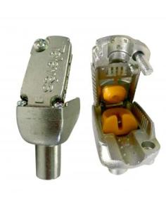 CONECTOR TV HEMBRA ACODADO BLINDADO Ø9,5mm EasyF