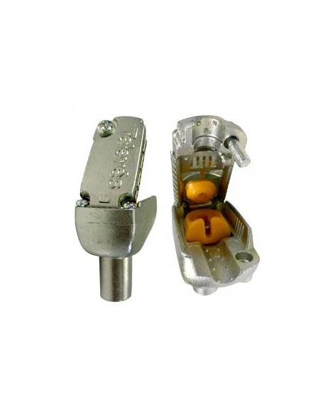 CONECTOR TV HEMBRA ACODADO BLINDADO Ø9,5mm EasyF