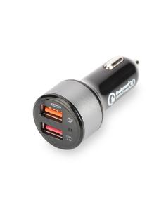 CARGADOR DE MECHERO A 2xUSB 5V (3A) QUICKCHARGE