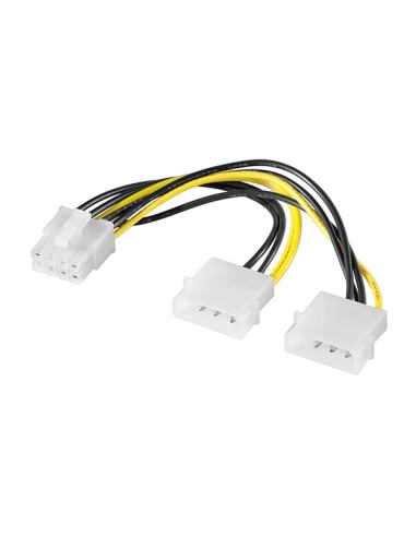 LIGAÇÃO 2 x Molex M de 4 pinos para PCI Express H de 8 pinos