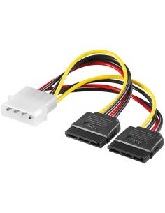 ADAPTADOR 1xHDD/5,25 M 4-pin a 2xSATA 15-pin 0,13m