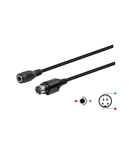 CONNEXION JACK 2,1 mm M. A MINIDIN M. 4P WIR041
