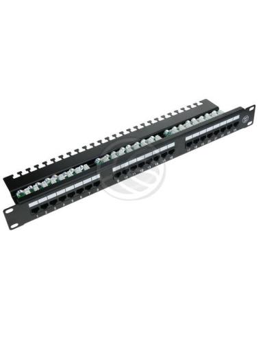 PANNEAU DE PATCH 24 RJ45 CATO.5 UTP 1U PEIGNE NOIR