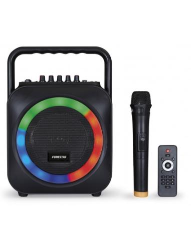 ALTAVOZ PORTATIL C/MICROFONO USB/SD/MP3 BOX-35LED